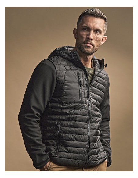 TEE-9628-Mens Hooded Crossover Jacket 2
